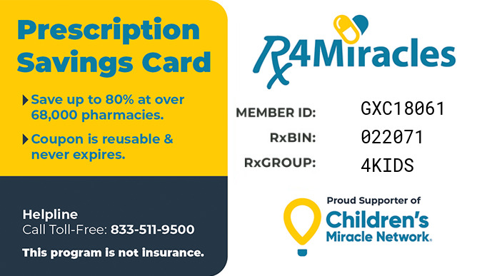 Rx4Miracles Prescription Savings Card